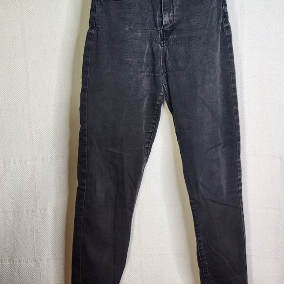 Forever 21 Black Cotton Poly Span High Waist 5 Pocket Stretch Skinny Jeans Sz 25 - Picture 4 of 16